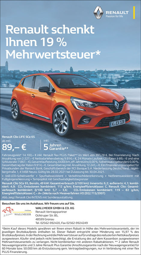 Autohaus Wallmeier Gmbh & Co Kg Renault | Dacia | Neuwagen | Autohaus Wallmeier GmbH&Co.KG | Gronau